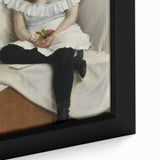 Modern Wall Art: Young Woman in White – Elegant Portrait Masterpiece
