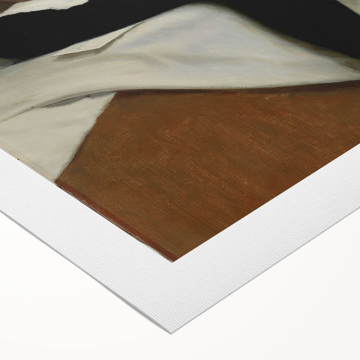 Modern Wall Art: Young Woman in White – Elegant Portrait Masterpiece