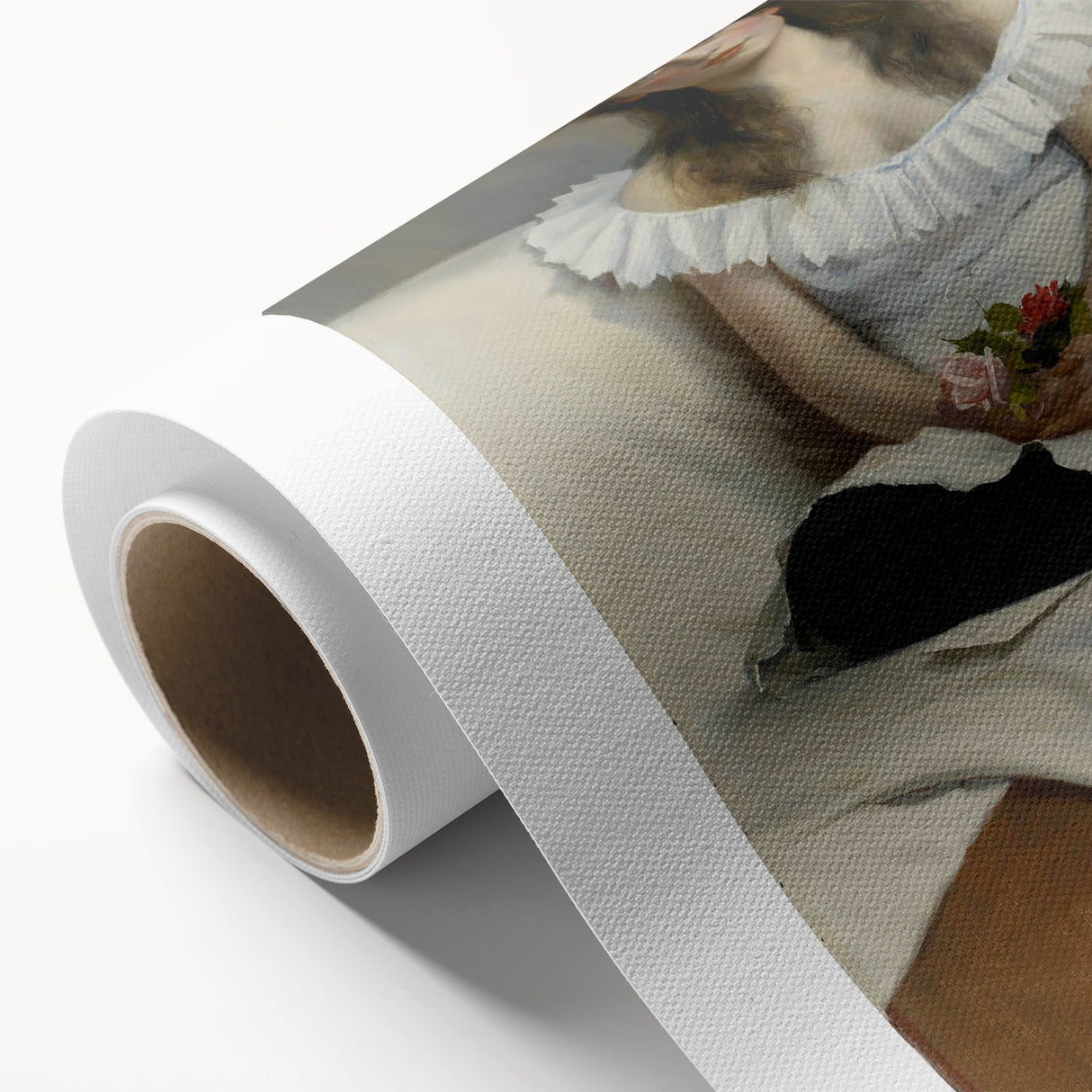 Modern Wall Art: Young Woman in White – Elegant Portrait Masterpiece
