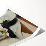 Modern Wall Art: Young Woman in White – Elegant Portrait Masterpiece