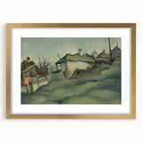 Modern Wall Art – Suburban Landscape with Expressive Brushstrokes