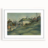 Modern Wall Art – Suburban Landscape with Expressive Brushstrokes