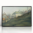 Modern Wall Art – Suburban Landscape with Expressive Brushstrokes