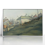 Modern Wall Art – Suburban Landscape with Expressive Brushstrokes