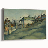 Modern Wall Art – Suburban Landscape with Expressive Brushstrokes