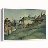 Modern Wall Art – Suburban Landscape with Expressive Brushstrokes