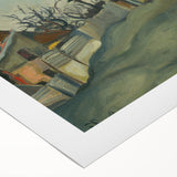 Modern Wall Art – Suburban Landscape with Expressive Brushstrokes