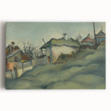 Modern Wall Art – Suburban Landscape with Expressive Brushstrokes