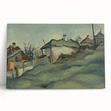 Modern Wall Art – Suburban Landscape with Expressive Brushstrokes