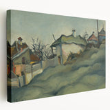 Modern Wall Art – Suburban Landscape with Expressive Brushstrokes