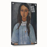 Modern Wall Art: Modigliani’s Alice – Abstract Portrait in Cool Tones