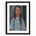 Modern Wall Art: Modigliani’s Alice – Abstract Portrait in Cool Tones