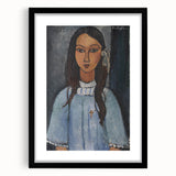 Modern Wall Art: Modigliani’s Alice – Abstract Portrait in Cool Tones