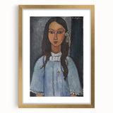 Modern Wall Art: Modigliani’s Alice – Abstract Portrait in Cool Tones