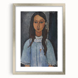 Modern Wall Art: Modigliani’s Alice – Abstract Portrait in Cool Tones