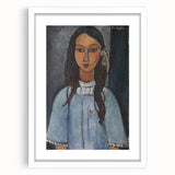 Modern Wall Art: Modigliani’s Alice – Abstract Portrait in Cool Tones