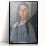 Modern Wall Art: Modigliani’s Alice – Abstract Portrait in Cool Tones