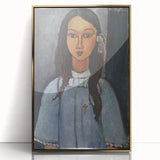 Modern Wall Art: Modigliani’s Alice – Abstract Portrait in Cool Tones