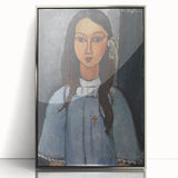 Modern Wall Art: Modigliani’s Alice – Abstract Portrait in Cool Tones