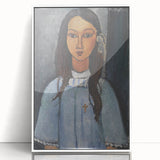 Modern Wall Art: Modigliani’s Alice – Abstract Portrait in Cool Tones