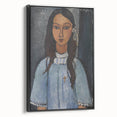 Modern Wall Art: Modigliani’s Alice – Abstract Portrait in Cool Tones