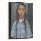 Modern Wall Art: Modigliani’s Alice – Abstract Portrait in Cool Tones