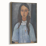 Modern Wall Art: Modigliani’s Alice – Abstract Portrait in Cool Tones