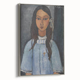 Modern Wall Art: Modigliani’s Alice – Abstract Portrait in Cool Tones