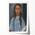 Modern Wall Art: Modigliani’s Alice – Abstract Portrait in Cool Tones