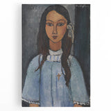Modern Wall Art: Modigliani’s Alice – Abstract Portrait in Cool Tones