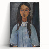 Modern Wall Art: Modigliani’s Alice – Abstract Portrait in Cool Tones