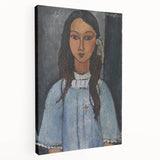 Modern Wall Art: Modigliani’s Alice – Abstract Portrait in Cool Tones