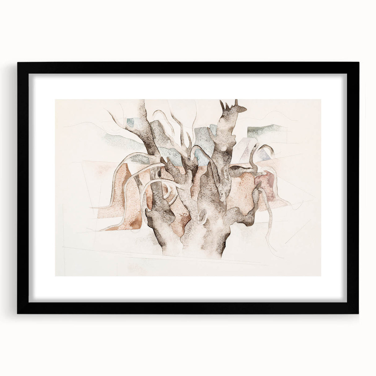 Modern Wall Art – Abstract Tree with Organic Flow
