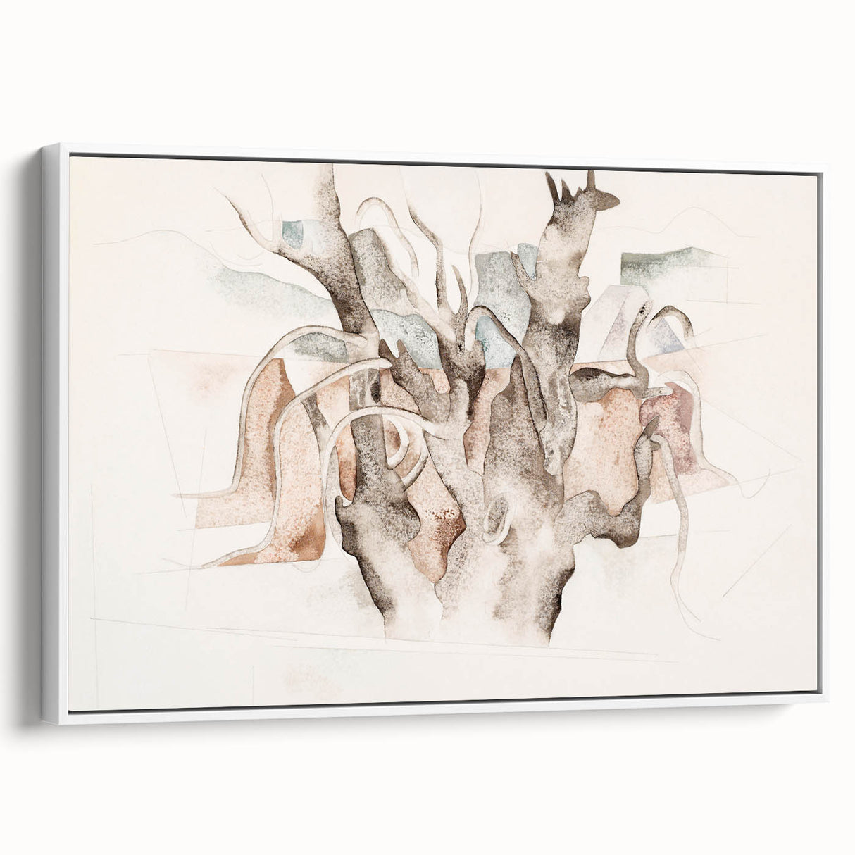 Modern Wall Art – Abstract Tree with Organic Flow