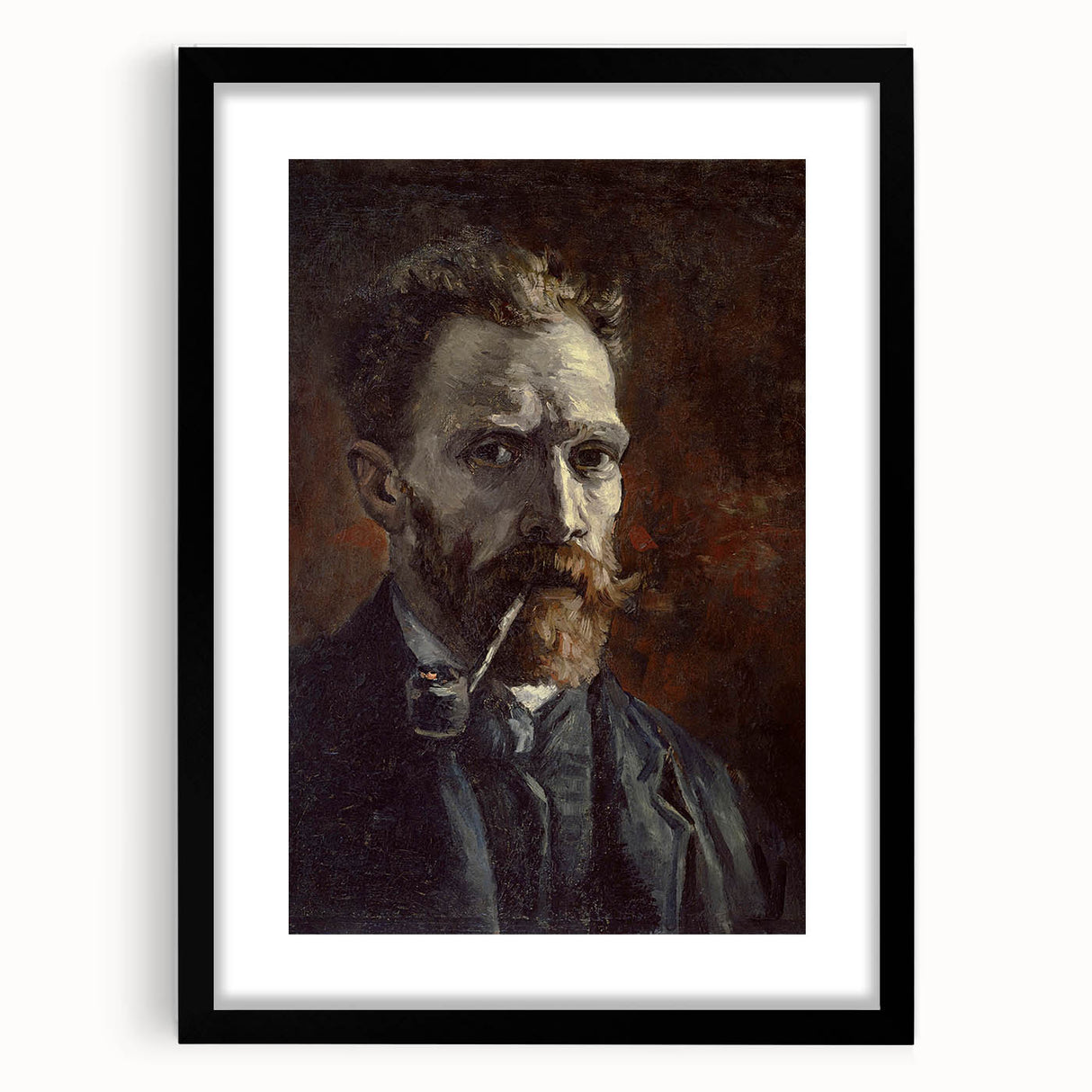 Van Gogh’s 1886 Self-Portrait with Pipe: Classic Impressionist Art