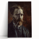 Van Gogh’s 1886 Self-Portrait with Pipe: Classic Impressionist Art
