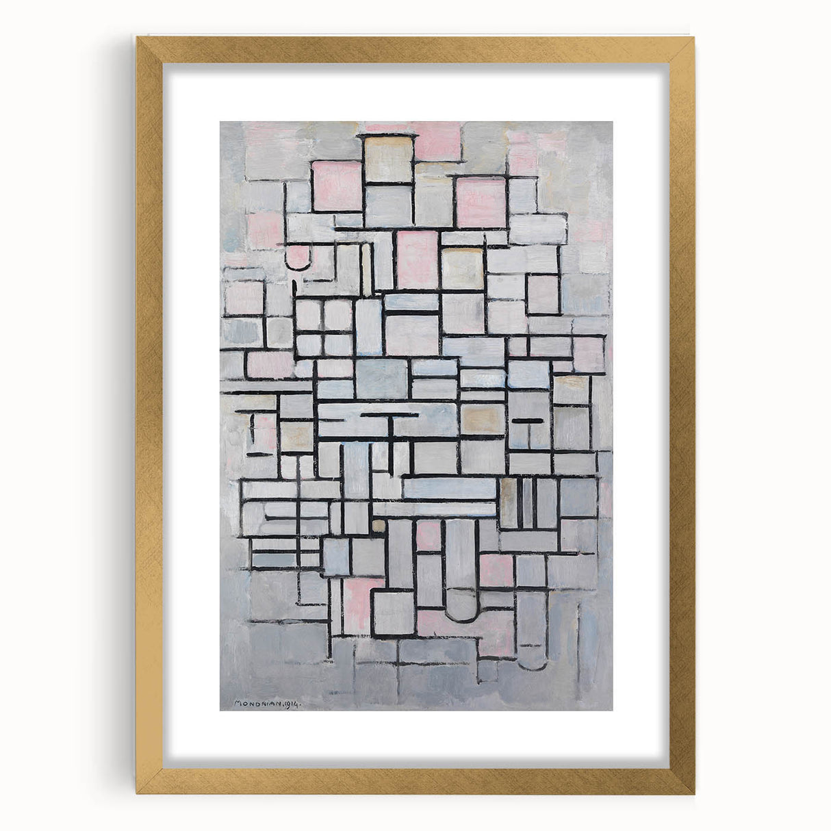 Modern Wall Art: Piet Mondrian's Composition No. IV – Abstract Geometry