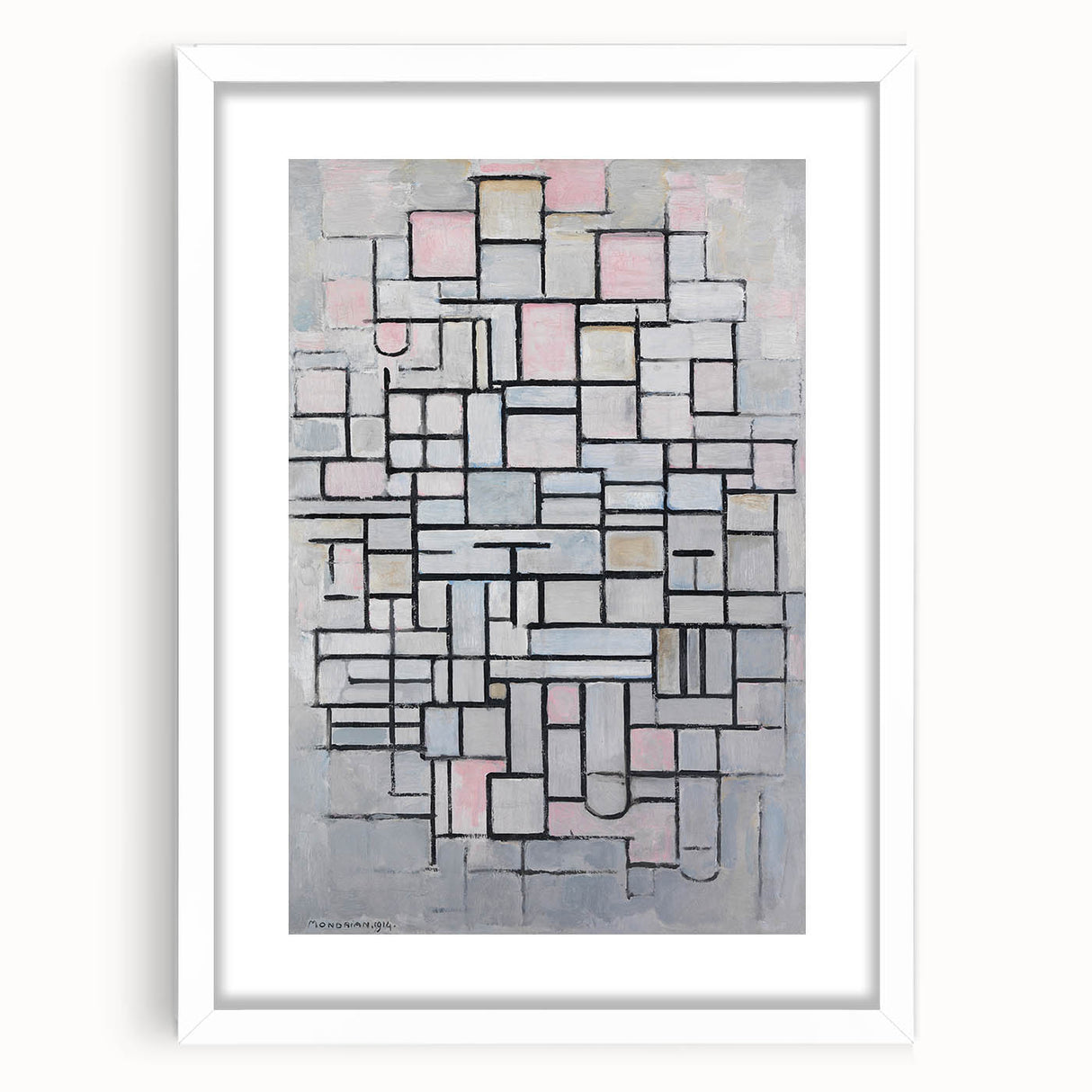Modern Wall Art: Piet Mondrian's Composition No. IV – Abstract Geometry