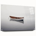 Solitary Drift – Minimalist Boat Scene in Dynamic Wall Art
