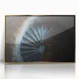 Framed acrylic artwork featuring a stunning landscape with a castle, highlighted by a gold frame, perfect for enhancing home decor in elegant settings.