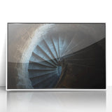 Framed acrylic landscape artwork depicting a serene castle scene, highlighted by vibrant colors and intricate details, perfect for home decor or office settings.