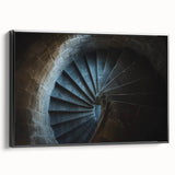 Framed canvas artwork showcasing a picturesque landscape with a medieval castle, set against a serene sky. The canvas features a sleek black frame, enhancing the overall aesthetic. Ideal for home decor enthusiasts seeking a touch of elegance and charm in their living spaces.