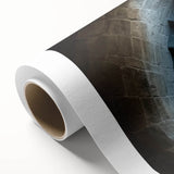 Rolled canvas artwork showcasing a detailed landscape featuring a majestic castle surrounded by lush greenery and a serene sky, perfect for home decor.