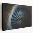 Stretched canvas artwork depicting a stunning landscape with a medieval castle, showcasing vibrant colors and intricate details, perfect for home decor.