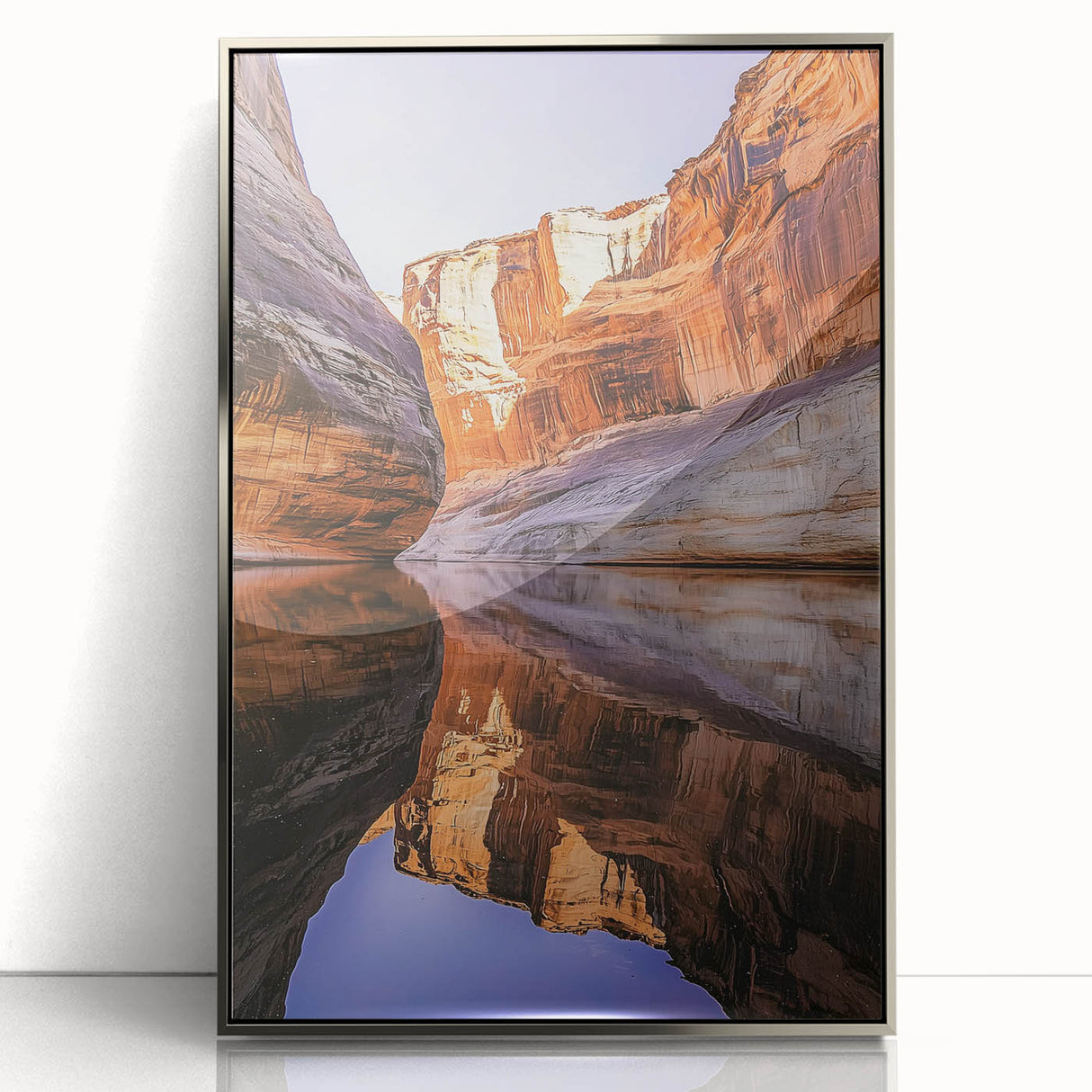 Framed acrylic print showcasing a stunning landscape of dramatic cliffs, featuring vibrant colors and intricate details that enhance any modern decor. Perfect for adding a touch of nature-inspired elegance to living spaces.