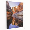 Stretched canvas artwork showcasing a scenic cliff landscape in vibrant colors, perfect for home decor. Ideal for nature lovers, this piece adds depth and tranquility to any room.