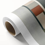 Geometric Abstract Bedroom Wall Art – Dark Gray and Silver