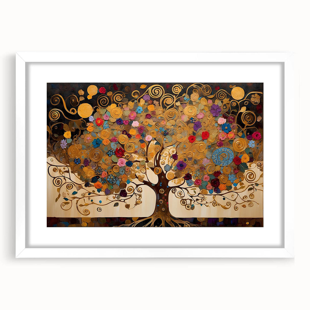 Golden Tree of Life Office Wall Art – Modern Corporate Decor