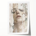 Abstract figurative wall art print showcasing vibrant colors and dynamic shapes, rolled and ready for display, perfect for modern home decor enthusiasts.