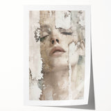 Abstract figurative wall art print showcasing vibrant colors and dynamic shapes, rolled and ready for display, perfect for modern home decor enthusiasts.